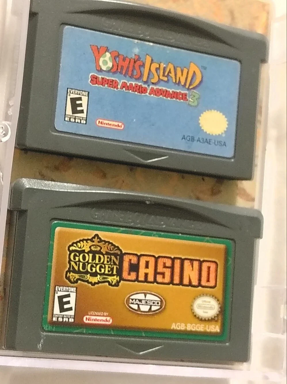 2 Nintendo Game Boy Advance Games:Yoshi Island SuperMario Adv.3 & Golden Nugget